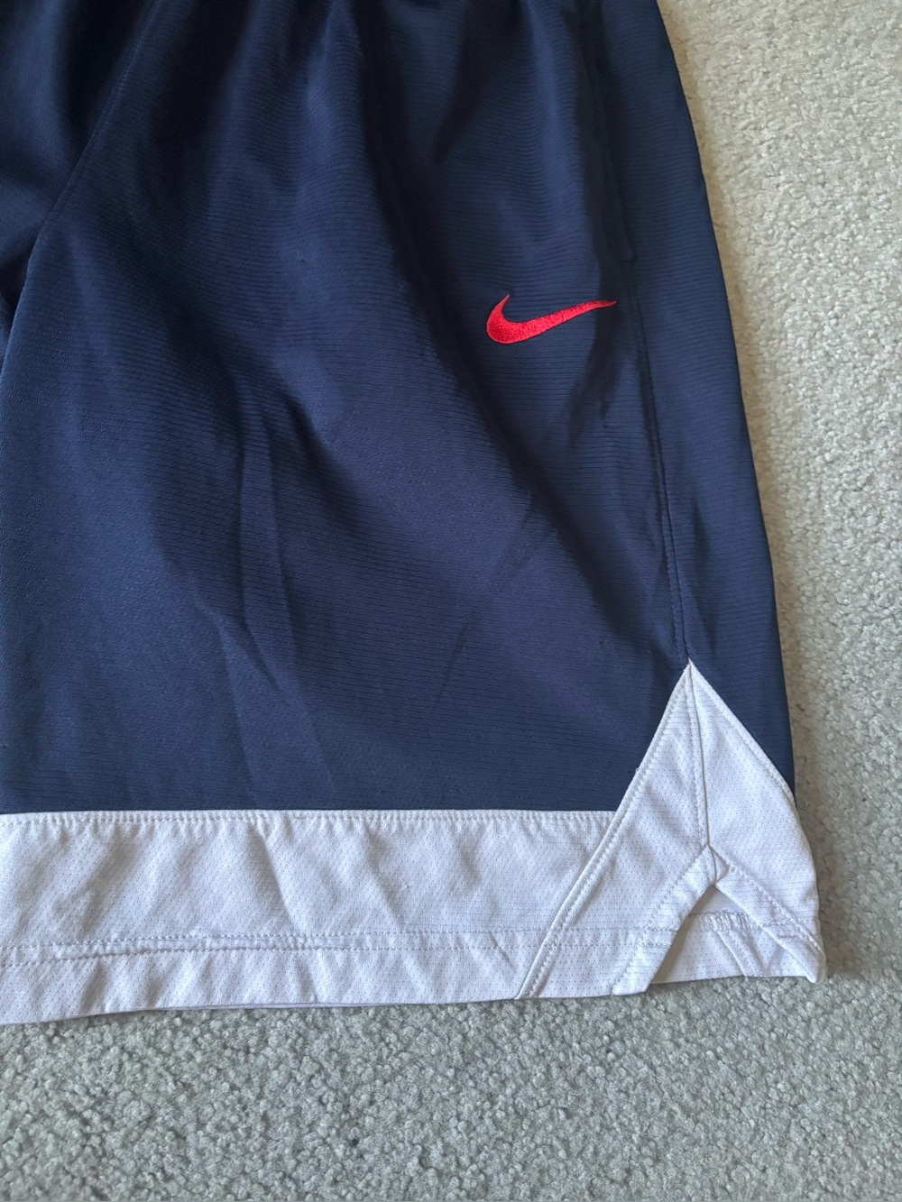 Nike Men’s Navy, Red & White Athletic Shorts - Picture 2 of 6